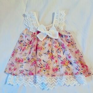 Little Lass floral Top Size 18M